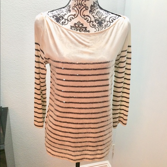 J.Crew Boat Neck Striped Top - Picture 1 of 4